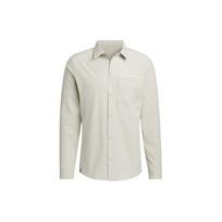 Adidas Solid Color Casual Sports Long Sleeve Shirt Men Shirts Light-Brown JE8598 M