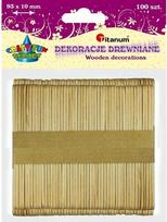 Medinės tiesios lazdelės 18x150mm 70vnt - Titanum