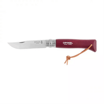 Sulankstomas peilis Opinel Colorama 08 inox, bordo spalvos skroblo mediena