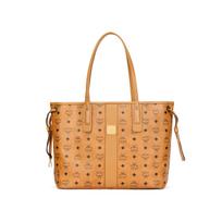 MCM Liz classic monogram double-sided tote bag and shoulder bag, combination of canvas and leather, women's style in brown and cocoa combination One Size-Shopping Bag Set(Basic Set+Shopping Bag) ruda