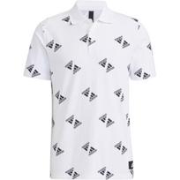 Adidas Polo Shirts Men's White Polo Collar Moderate Straight Fit HE7438 L