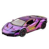 Electroplated 1/24 Lamborghini 770 Supercar Alloy Model Ornaments Toys Diecast Miniature Voiture Children Boy Gift Birthday violetinė