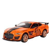 1/24 Ford Mustang Shelby GT500 Viper Alloy Sports Car Model Diecast Metal Toy Racing Car Vehicle Model Sound and Light Kids Gift oranžinė