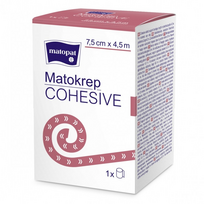 MATOKREP COHESIVE, elastinis kibus tvarstis, 7,5cm x 4,5m, 1 vnt.