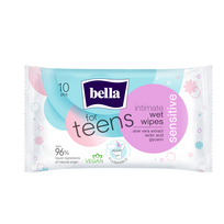 BELLA FOR TEENS, drėgnos servetėlės intymiai higienai, 10 vnt.