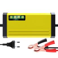 Akumuliatoriaus įkroviklis 12V 2A Automobilio Motociklo Akumuliatoriaus Įkroviklis LED Ekranas Kelių Apsaugų Srovės Įtampos Reguliavimas Pulsų Remontas EU Plug geltona