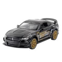 1/32 Ford Mustang GT500 Supercar Alloy Car Model Sound Pull Back Car 4 Open Door Children's Gifts Toy juoda