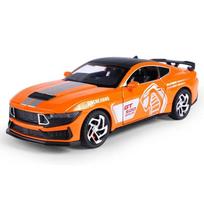 1/32 Ford Mustang Shelby GT500 Alloy Sports Car Model Diecast Metal Toy Racing Car Vehicle Model Simulation Sound and Light Kids Gift oranžinė