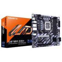 GIGABYTE Q870M D3H Motherboard — Intel Core Ultra (Series 2) CPUs, 4+1+2 Phase VRM, up to 6400MHz DDR5 (O.C), 2xPCIe 4.0 M.2, 2.5GbE LAN, USB 3.2 Gen 2