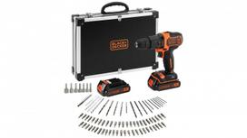 Black AND amp;Decker  BDCHD18BAFC cordless combi drill incl. case + 2 batteries