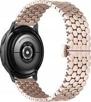 Beline 20mm Rose-Gold Metal Honeycomb Watch Strap