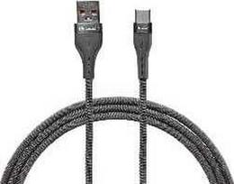 Tracer 47487 USB A to Type C Male-to-Male 1m Cable Grey