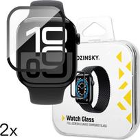 Wozinsky Full Glue Tempered Glass Black Bezel for Apple Watch 10 46mm (2pcs)