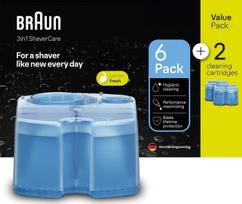 BRAUN 241595 ShaverCare 6+2 pack Cleaning Cartridge Blue