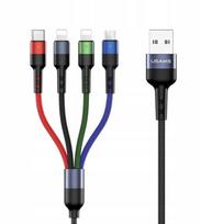 USAMS U26 4-in-1 USB-A / Lightning / USB-C / Micro USB 10W 3m Black