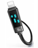 USAMS Meteor Series 30W USB-C/Lightning 1.2m black