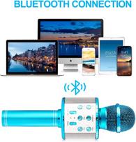 Veladranth karaoke mikrofonas VI-6539, 1 vnt., mėlynas