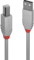 Lindy Anthra Line USB-A 2.0 to USB-B 2m Grey