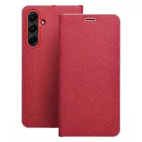 OEM LUNA Book Carbon book-style phone case for Samsung Galaxy A55 5G (A556), red