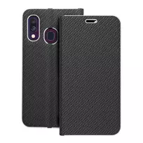 OEM LUNA Book Carbon: Carbon fiber style phone case for Samsung Galaxy A40 (A405), black