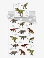 Vaikiškos patalynės komplektas 140x200 su spalvotais dinozaurais