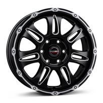 R18x8J 6X120 ET45 CB-74.5 black rim window polished matt