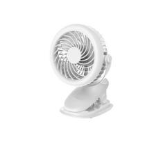 Įkraunamas stalinis ventiliatorius su spaustuku 6W/5V 1200 mAh balta