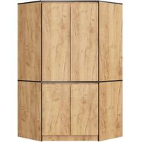 Kampinė spinta Akord S100 4D CLP, ruda