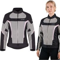 Moteriška vasarinė motociklininko striukė W-TEC Mirelia - Black-Grey-Fluo