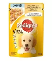 Konservas jauniems šunims Pedigree, su vištiena, 100 gr