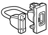 LEGRAND „Plug and play“ sprendimas. Tvirtinamas su 15 cm HDMI kabeliu su kištuku. Balta.
