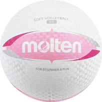Minkštas tinklinio kamuolys Molten Soft Volleyball Deluxe S2Y1550-WP