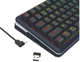 Klaviatūra žaidimams Redragon Flekact K708-RGB-PRO Lion Linear belaidė mechaninė su pašvietimu juoda