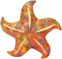 Lean Toys Pliušinis žaislas/pagalvė - geltona jūrų žvaigždė, 45 cm