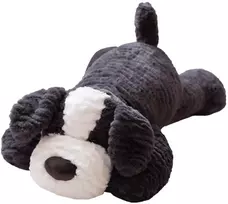 Lean Toys Pliušinis žaislas - tamsiai pilkas šuo, 30 cm