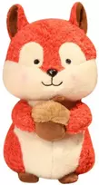 Lean Toys Pliušinis žaislas - voveriukas su riešutu, 25 cm