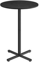 Songmics Vasagle Apvalus baro stalas 60 x 60 x 104,5 cm juodmedžio juodos spalvos