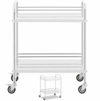 Steinberg Systems Laboratorinis kosmetinis gydymo vežimėlis pagamintas iš plieno, 2 lentynos, 73 x 44 x 86 cm, 20 kg
