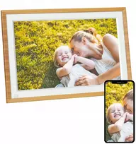 Nuotraukų rėmelis Skaitmeninis rėmelis AgfaPhoto Skaitmeninis rėmelis 10 colių LCD HD Wifi Automatinis sukimasis Judesio jutiklis 32GB atmintis / Apf1000 Wi-Fi / Ruda