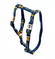 Barry King Šuns petnešos, tamsiai mėlynos, etninio rašto, polipropileno austinis audinys, 10 mm / 25–40 cm