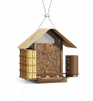 Skrzynkazdrewna „Birdfy Feeder Metal V“ – paukščių lesyklėlė su kamera