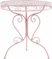 Shumee Beliani Staliukas bistro ALBINIA 70 cm 70 cm Metal Rožinė