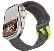 „Urban UAG Civilian“ – silikoniniai laikrodžiai, skirti „Apple Watch“ 4-6 ir SE 1-3 serijoms, 44 mm / 7-9 serijoms, 45 mm / 10-11 serijoms, 46 mm / „Ultra 1-3“, 49 mm (dūminės / aktyvios neoninės spalvos)