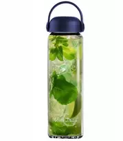 Gertuvė Vialli Design Szklana butelka na wodę Fuori 540 ml tamsiai mėlyna (30244)