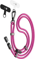 Kabelis USB ER POWER Snake Lanyard - smycz do telefonu su kablem USB-C/USB-C 240W 1,5m rožinė