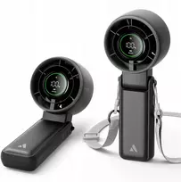 AECOOLY Halo 02 – Portable Handheld Fan, Juodas