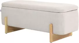 Koduva Sėdimoji dėžė su daiktadėže, kreminė balta, 111 x 44 x 44,5 cm