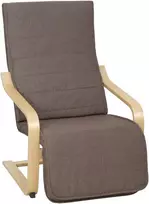 Koduva Relax kėdė su reguliuojama kojų atrama, rudos spalvos, 66,5 x 94 x 100 cm