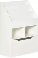 Koduva Vaikiška knygų lentyna su stalčiumi, 60 x 29,9 x 90 cm, balta