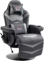 Koduva Masažinė gaming kėdė su atlošiama atkalte ir pakoju, pilka, iki 120 kg